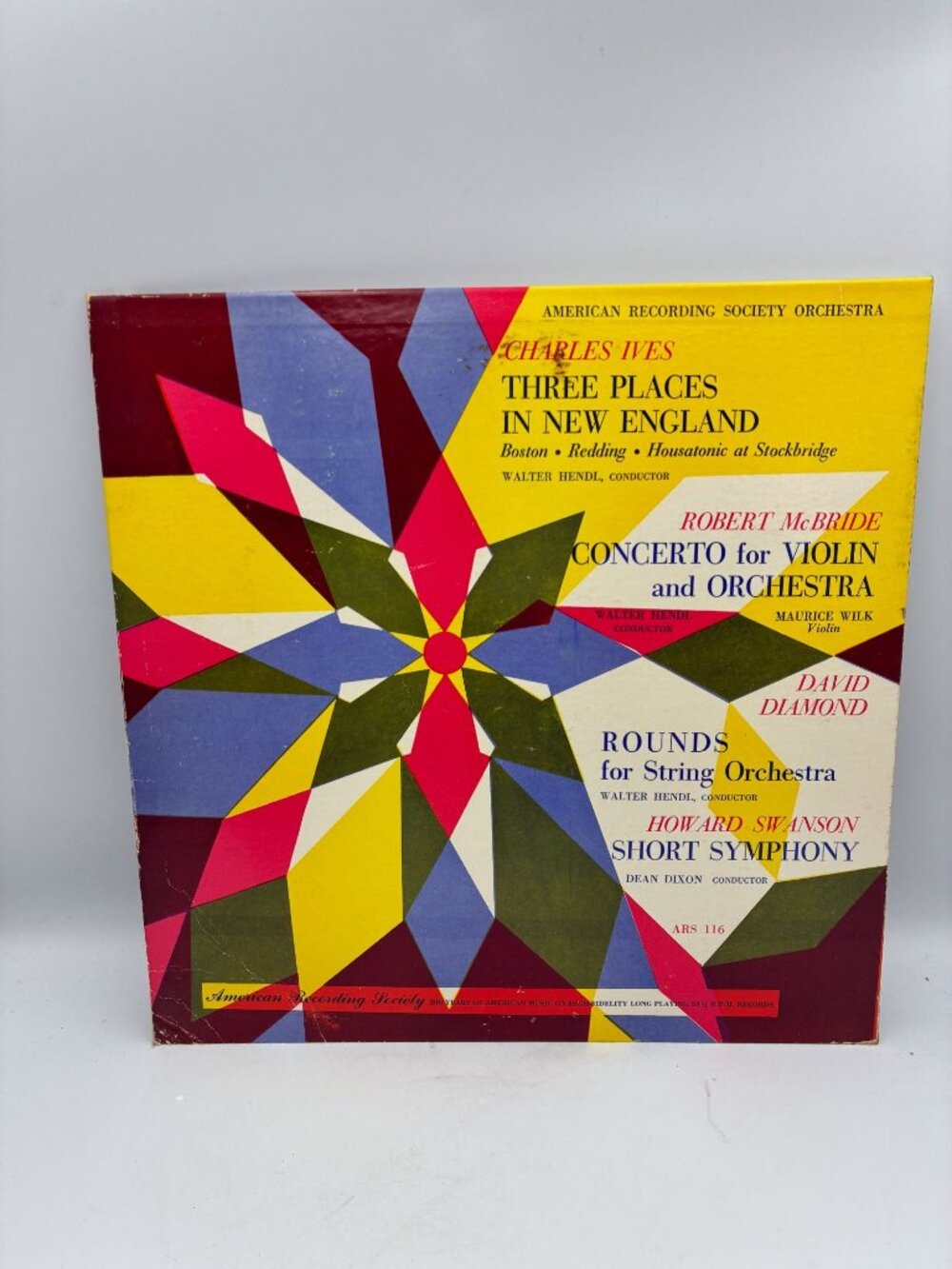 Charles Ives Three Places New England LP 33 1/3 RPM ARS-116 Classical Vinyl
